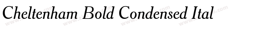 Cheltenham Bold Condensed Italic BT字体转换